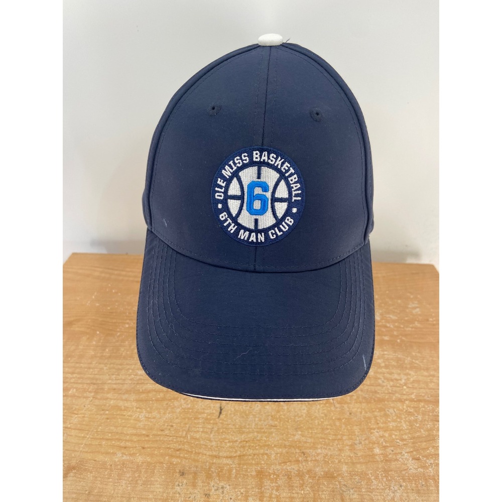 Melon Ole Miss Basketball 6th Man Club Navy Blue Adjustable Hat Baseball Cap